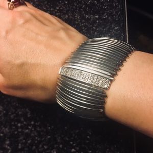 Beautiful silver and rhinestone bracelet